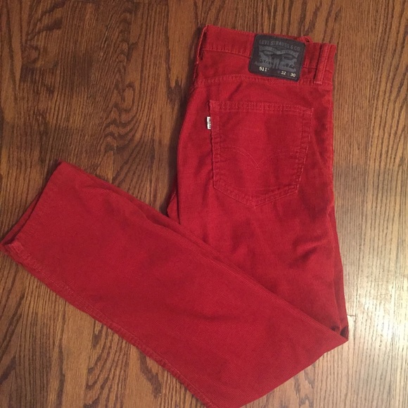 levi's red corduroy pants